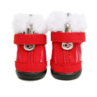 Puppy Angel Winter Dog Boots in Red
