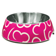 Dogit Pink Bones Small 2 in 1 Dog Bowl