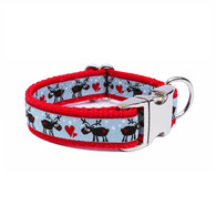 QuidoPetz Adjustable Small Dog/Puppy Nylon Collar in Reindeers