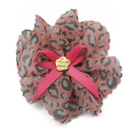 Puppy Angel Leopard Skin Hair Pin for Dogs in Pink