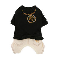 Puppy Angel Tender Casual Overalls in Black 20 % OFF