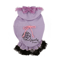 Puppy Angel Comfy Belted Hoodie in Violet 30% OFF