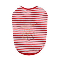 Puppy Angel Stripy Clover Sleeveless T Shirt in Red 30% OFF