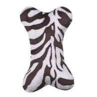 Wild Style Mini Bone Dog Toy in Zebra