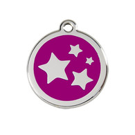 ID Tag for Dogs in Stars in 11 Colours in 3 sizes