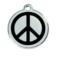 ID Tag for Dogs in Peace in 11 Colours in 3 sizes