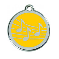 ID Tag for Dogs in Music in 11 Colours in 3 sizes