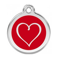 ID Tag for Dogs in Tribal Heart in 11 Colours in 3 sizes