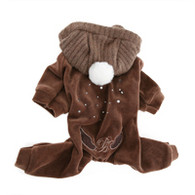 Puppy Angel Sweet Wings Overalls in Brown 32 % OFF
