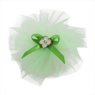 Puppy Angel Tutu Flower Hairpins in Green