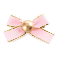Puppy Angel Golden Pearl Hair Pins in Pink