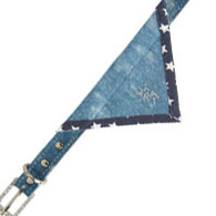 Puppy Angel Cowboy Collar and Lead Set in Navy in L 50% off