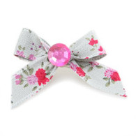 Puppy Angel Ribbon Crystal Hair Pin in Mint