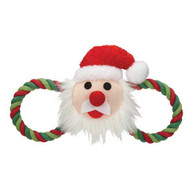 Holiday Hug Tug Dog Toy in Santa