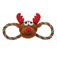 Holiday Hug Tug Dog Toy in Reindeer
