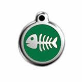 ID Tag for Cats in Fish Bone in 11 Colours