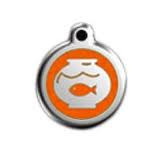 ID Tag for Cats in Fish Bowl in 11 Colours