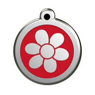 ID Tag for Dogs in Flower in 11 Colours in 3 sizes