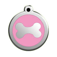ID Tag for Dogs in Bone in 11 Colours in 3 sizes