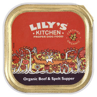 Lily's Kitchen Organic Beef and Spelt Supper for Dogs in 150g Tray