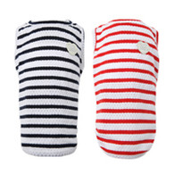 Puppy Angel Sleeveless (2 pack) in Red Stripe and Navy Stripe