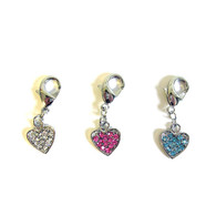 Heart D Ring Collar Charm in 3 Colours