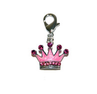 Pink Crown D Ring Charm