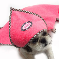 DogPose Prince Hooded Towel in Pink