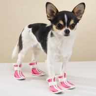 Sporty Dog Boots in Pink in XXS