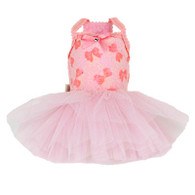 Puppy Angel White Ribbon Dress in Pink