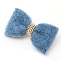 Puppy Angel Lipsy Bow Hairpin in Blue