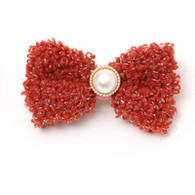 Puppy Angel Prom Queen Hairpin in Red