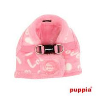 Puppia Love Letter Soft Dog Vest Harness in Pink