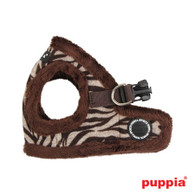Puppia Modern Zebra Soft Dog Vest Harness in Brown