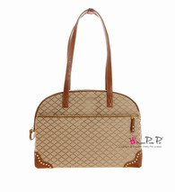 Pretty Pet Luxe Leather Carrier Bag in Beige