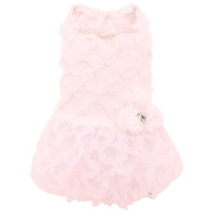 Puppy Angel Luxury Lace Dress in Baby Pink