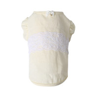 Puppy Angel Luxury Lace Puff T Shirt in Cream