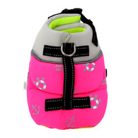 Puppy Angel Anchor Life Vest in Neon Pink