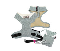 Pretty Pet Bowtie Harness 3-piece Set in Grey