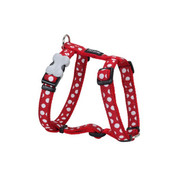 Red Dingo Nylon Harness in White Spots on Red
