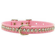 Single Row Patent Jewel Collar in Baby Pink