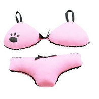 Big Girl Panties and Bra Pet Toys in Pink