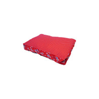 Ditsy Floral Spot Dog Mattress in Red