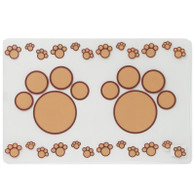 Clear with Beige Paws Placemat