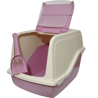 Ariel Covered Litter Tray in Pink