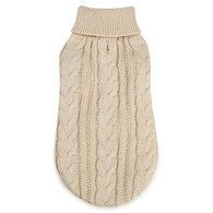 ES Lurex Cable Knit Sweater in Cream