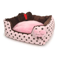 Puppy Angel Perky Polkadot Pet Bed in Pink