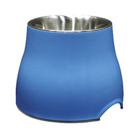 Elevated Dog Bowl in Blue in Large
