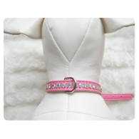 Jackie O Single Row Collars in Hot Pink