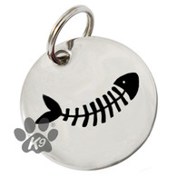 K9 ID Tags in Black Fishbone for Cats